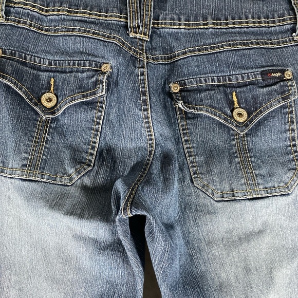 Vintage Angels Jeans Women Sz 10 Straight Leg Denim Mid Wash Flap Pocket Y2K - Picture 7 of 10